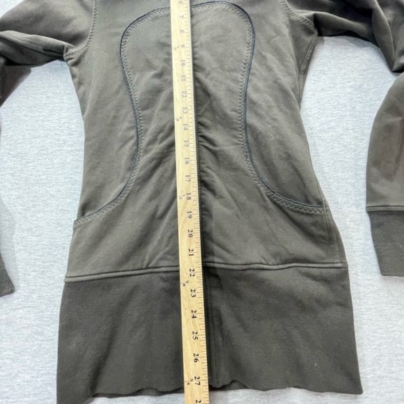 Lululemon Womens Olive Green Zip up Hoodie Size 6 - Picture 8 of 14